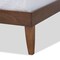 Baxton Studio Lucina Mid-Century Walnut Brown Finished Queen Size Platform Bed Frame 160-9639 - alternate 7